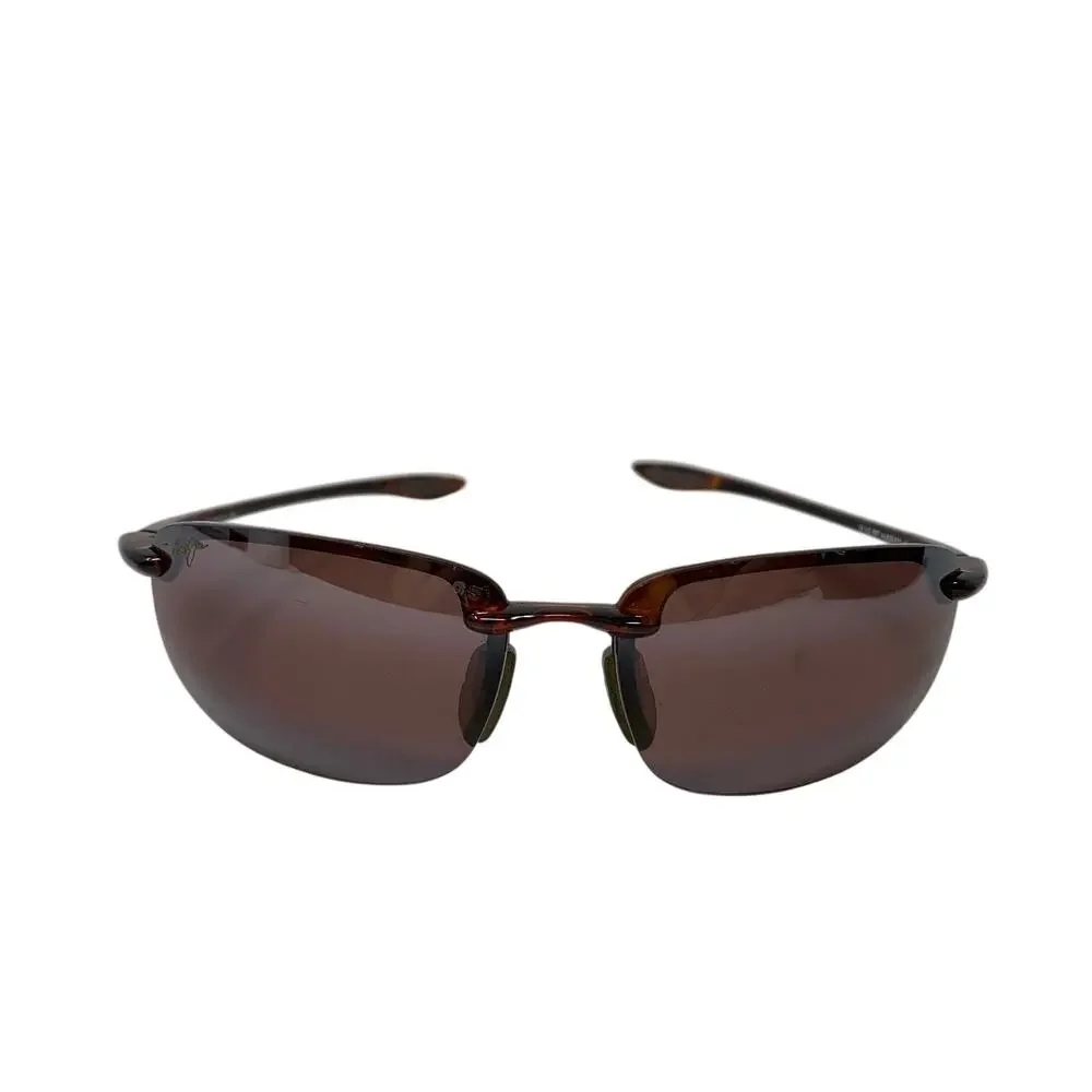 Maui Jim Sport MJ-407-10 Polarized Rimless Sunglasses Tortoise Japan w Case